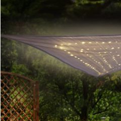 SZOLÁR NAPVITORLA - 100 HIDEGFEHÉR LED - 3,2 X 3,2 X 3,2 M